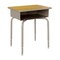 Flash Furniture HERCULES Student Desk w/Open Front Metal Book Box, Maple Desktop, Silver Frame and Blk Stack Chair FD-DESK-GMP-SCH3BB-GG - alternate 6